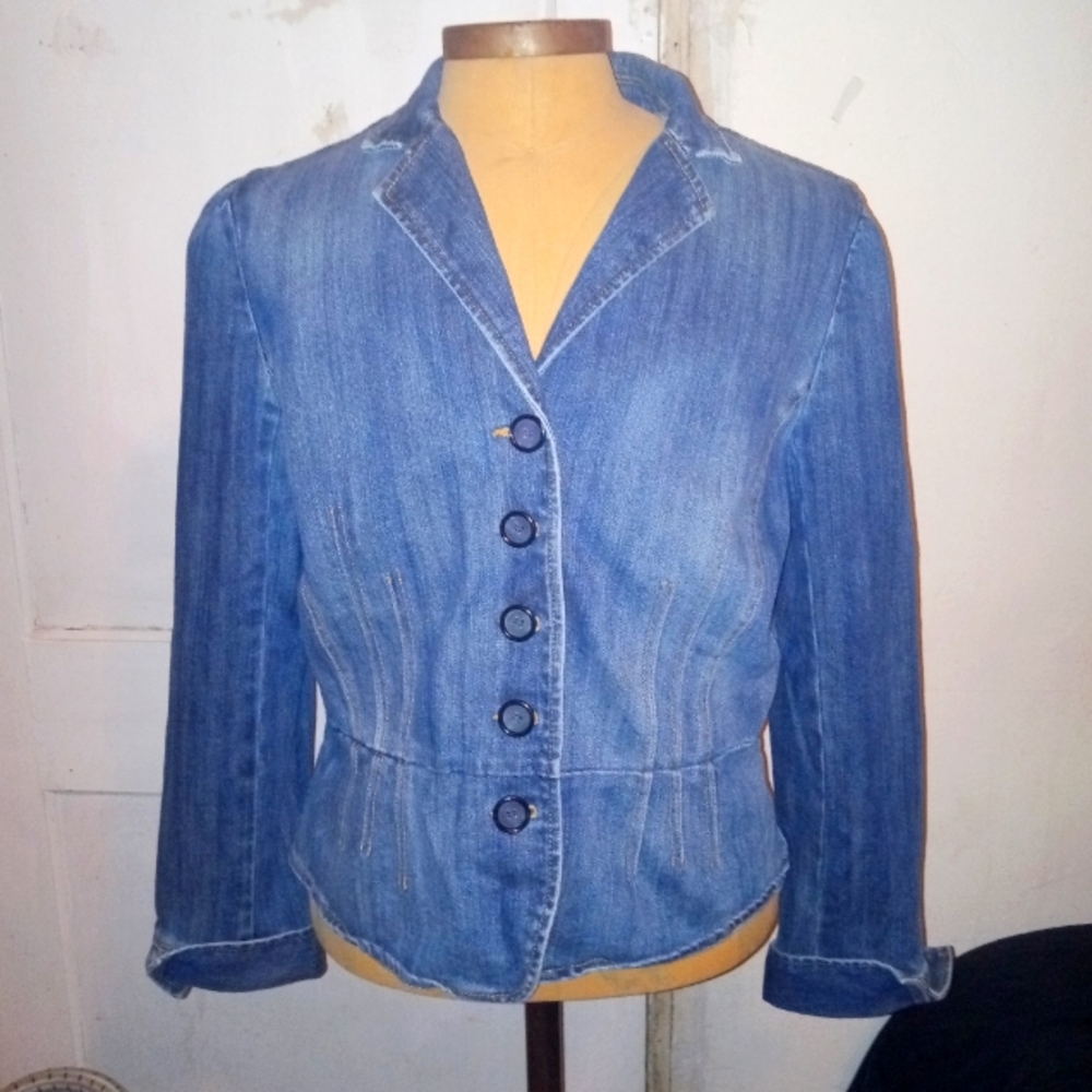 INC International Concepts Denim/Jean Jacket Blue XL